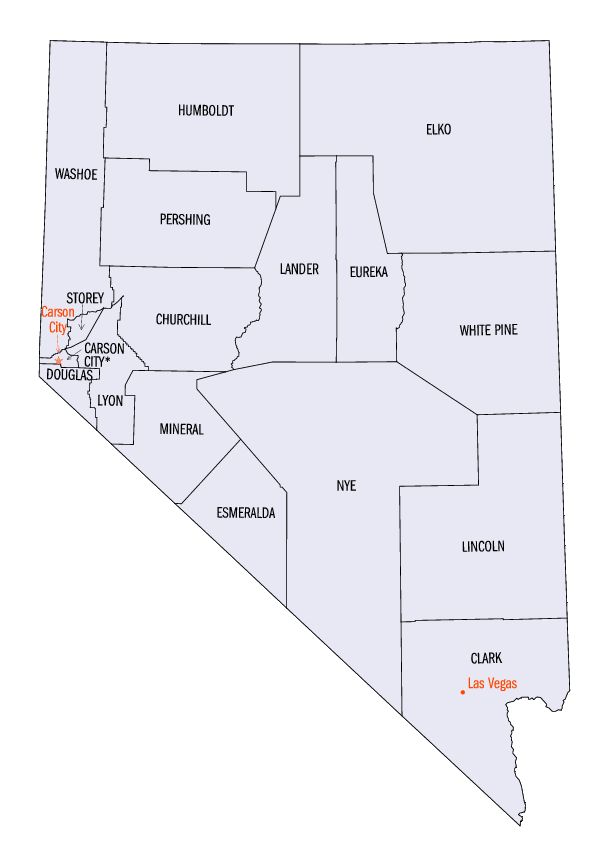 Nevada County map